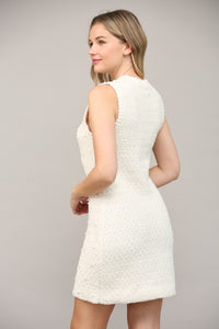 PEARL EMBELLISHED SWEATER DRESS