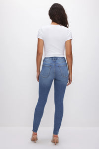 High-Waisted Skinny Jeans in Indigo