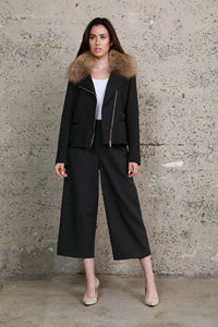 Jacket with Fur Collar