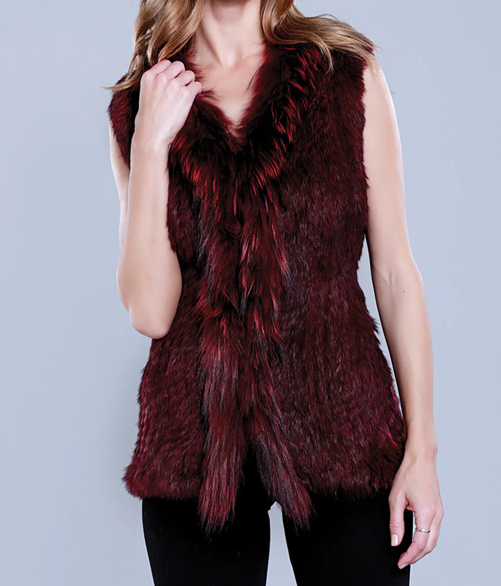 Natural Fur Trim Vest