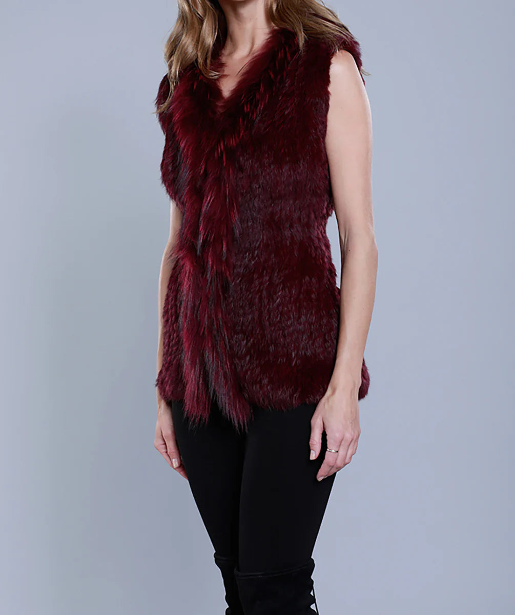 Natural Fur Trim Vest