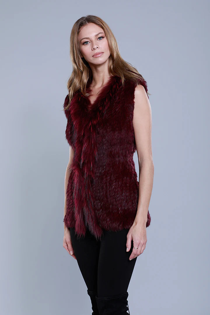 Natural Fur Trim Vest