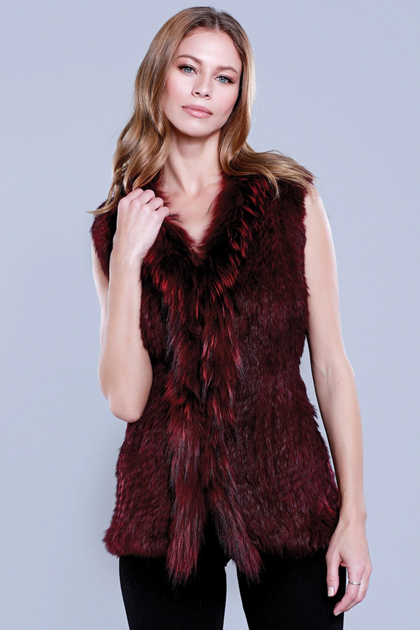 Natural Fur Trim Vest