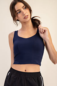 NYLON RIB V NECK TANK