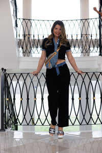 Amanda’s favorite denim 2 piece set black