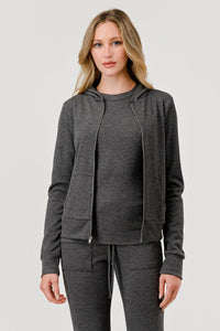 Thermo Hood Jacket With Zipper Front