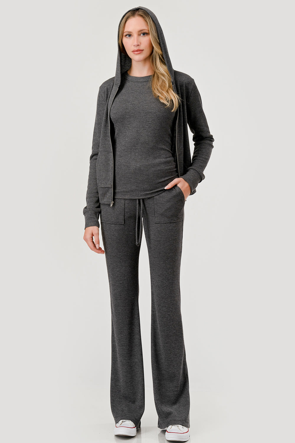 Thermo Hood Jacket With Zipper Front