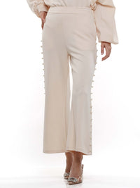 Wide Leg Lined Peal Pants