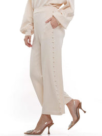 Wide Leg Lined Peal Pants