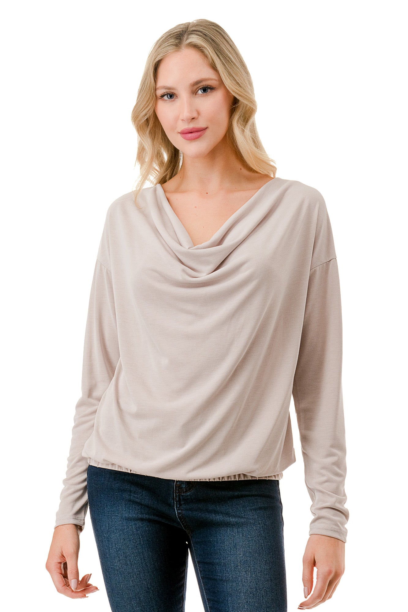 Cowl Neck Top Nude
