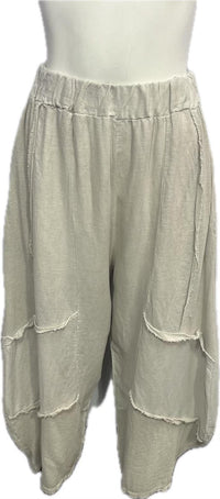 Boho-Chic Linen Patchwork Tunic & Pants Set