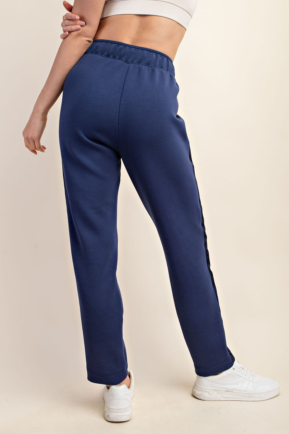 PLUS SIZE JOGGER WITH SIDE SATIN DETAIL