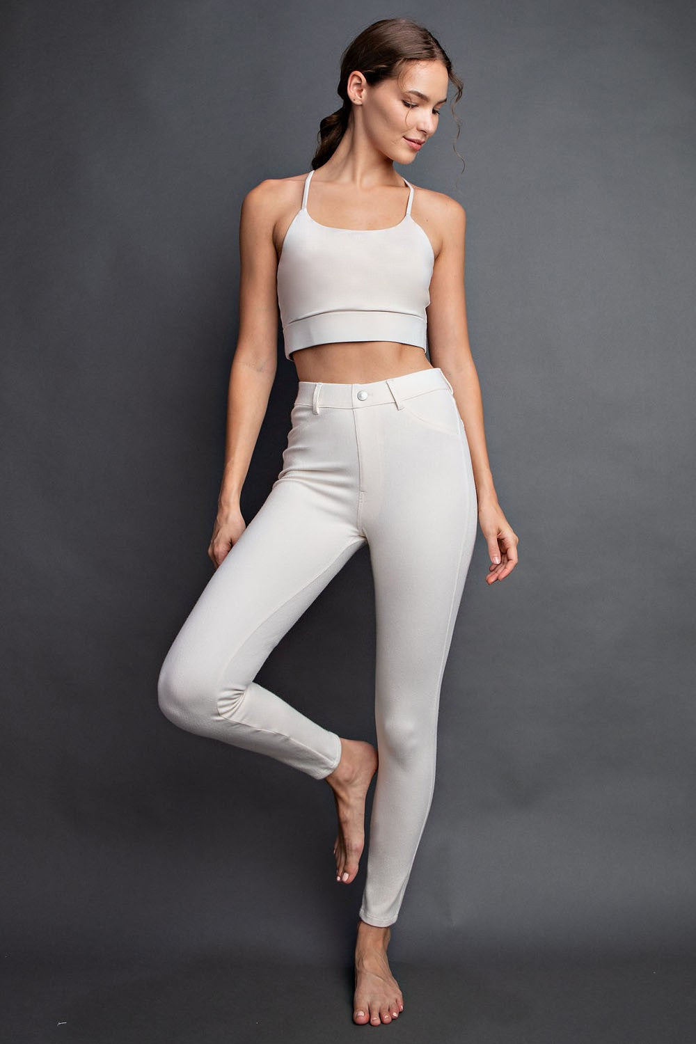 PLUS COTTON STRETCH TWILL PANTS