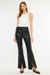 Vegan Leather Bootcut pants