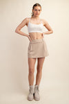 CRINKLE WOVEN SKORT