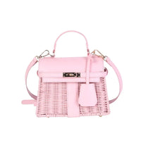Woven Top Handle Crossbody Bag
