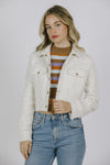 TWEED FRINGE EDGED COLLAR JACKET