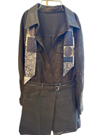 Vintage Suede and Leather Short Set