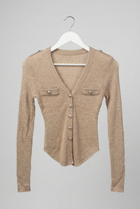 Eloise Embellished V-Neck Cardigan