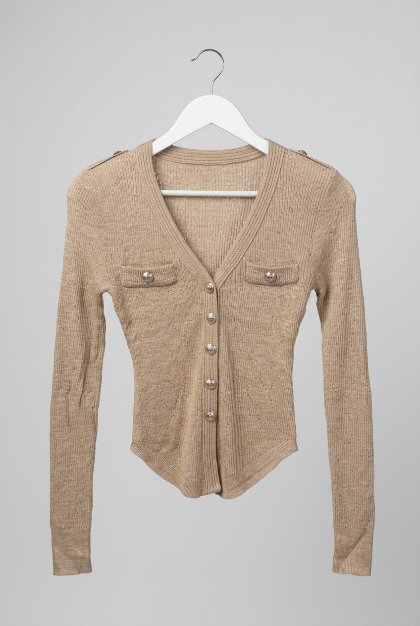 Eloise Embellished V-Neck Cardigan