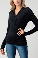 Surplice Long Sleeve Top