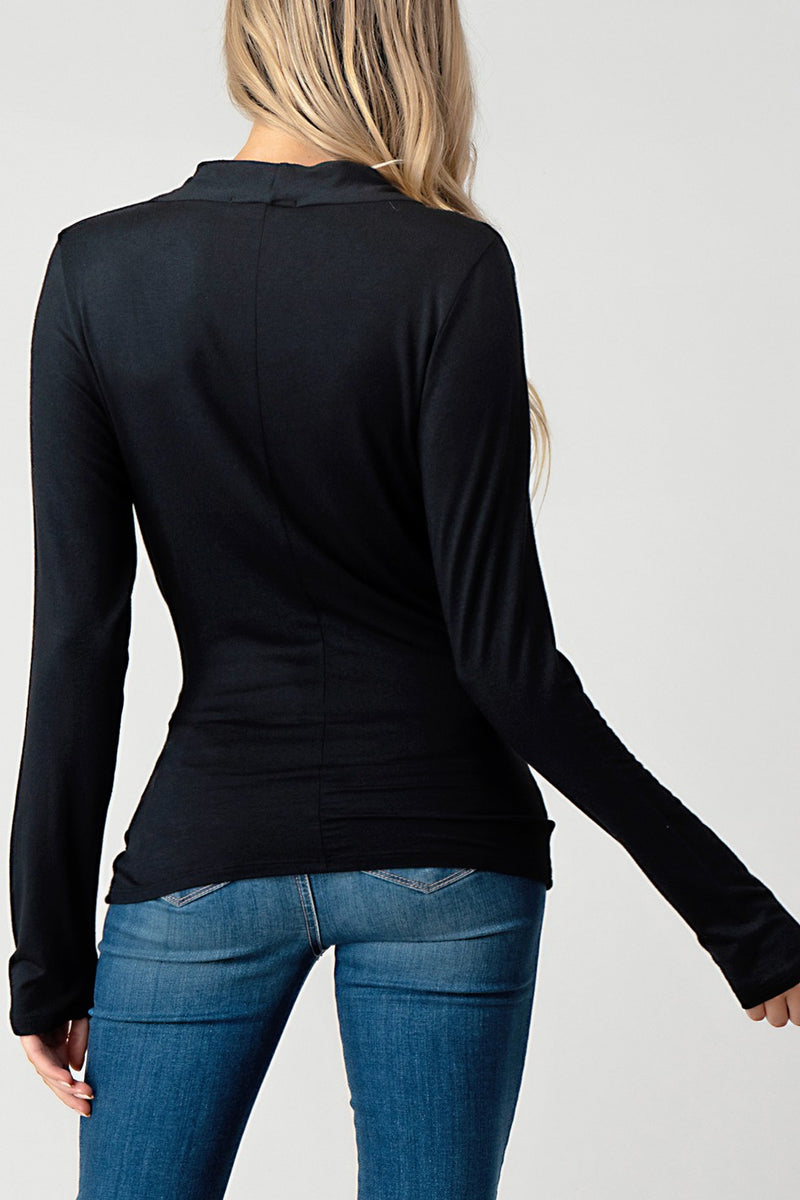 Surplice Long Sleeve Top