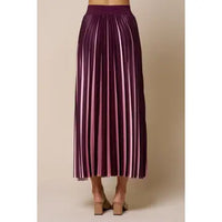 Two Tone Pleated Maxi Skirt