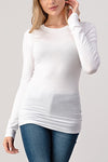 Round Neck Fitted Tee White