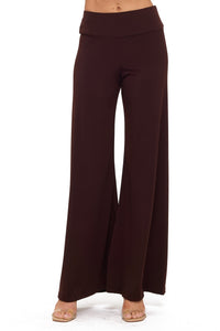 Chocolate Brown High Waisted Wide Leg Pants