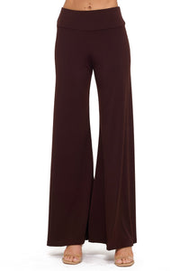 Chocolate Brown High Waisted Wide Leg Pants