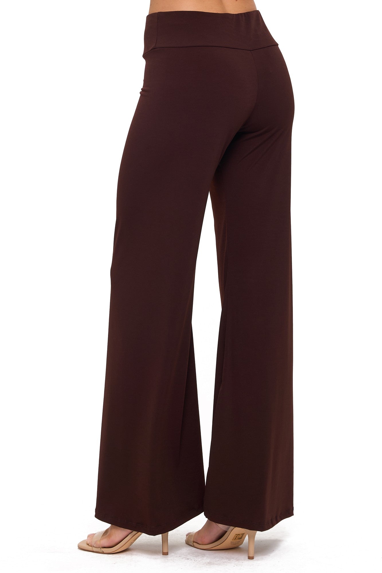 Chocolate Brown High Waisted Wide Leg Pants