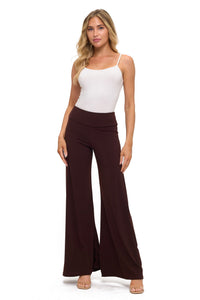 Chocolate Brown High Waisted Wide Leg Pants