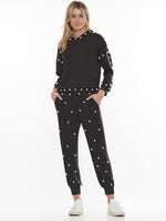 SWEATPANTS WITH PEARLS ON FRONT