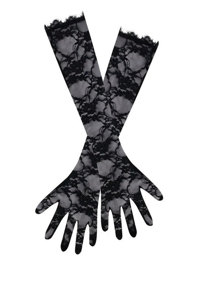 Black Lace Opera-length Gloves