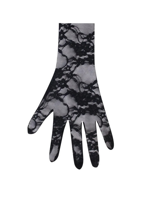 Black Lace Opera-length Gloves