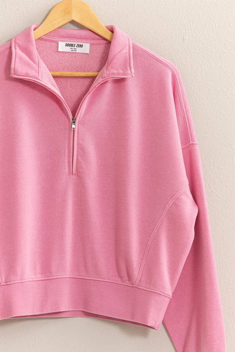 HALF ZIP SWEATSHIRT