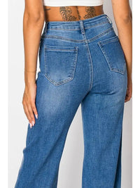 Sequin High-Waisted Flare Jeans