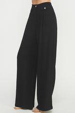 Linen Blend Trousers With Pleated Pockets