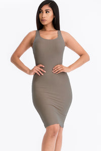 Classic Ribbed Bodycon Tank Dress