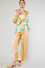 GRADATION PRINT WIDE-LEG PANTS