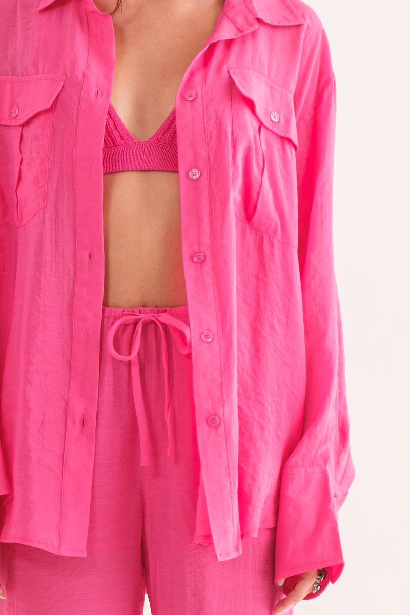 Oversized Button Up Cargo Shirt