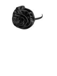 Black Satin Rose Flower Choker