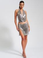 Silver Copper Mesh Top