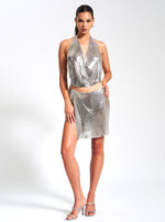 Silver Copper Mesh Skirt