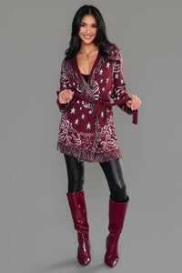 Bandana Fringe Cardigan
