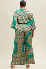 PLUS - PAISLEY PRINTED PANTS SET