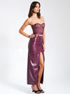 Purple Lace Corset Bustier Top