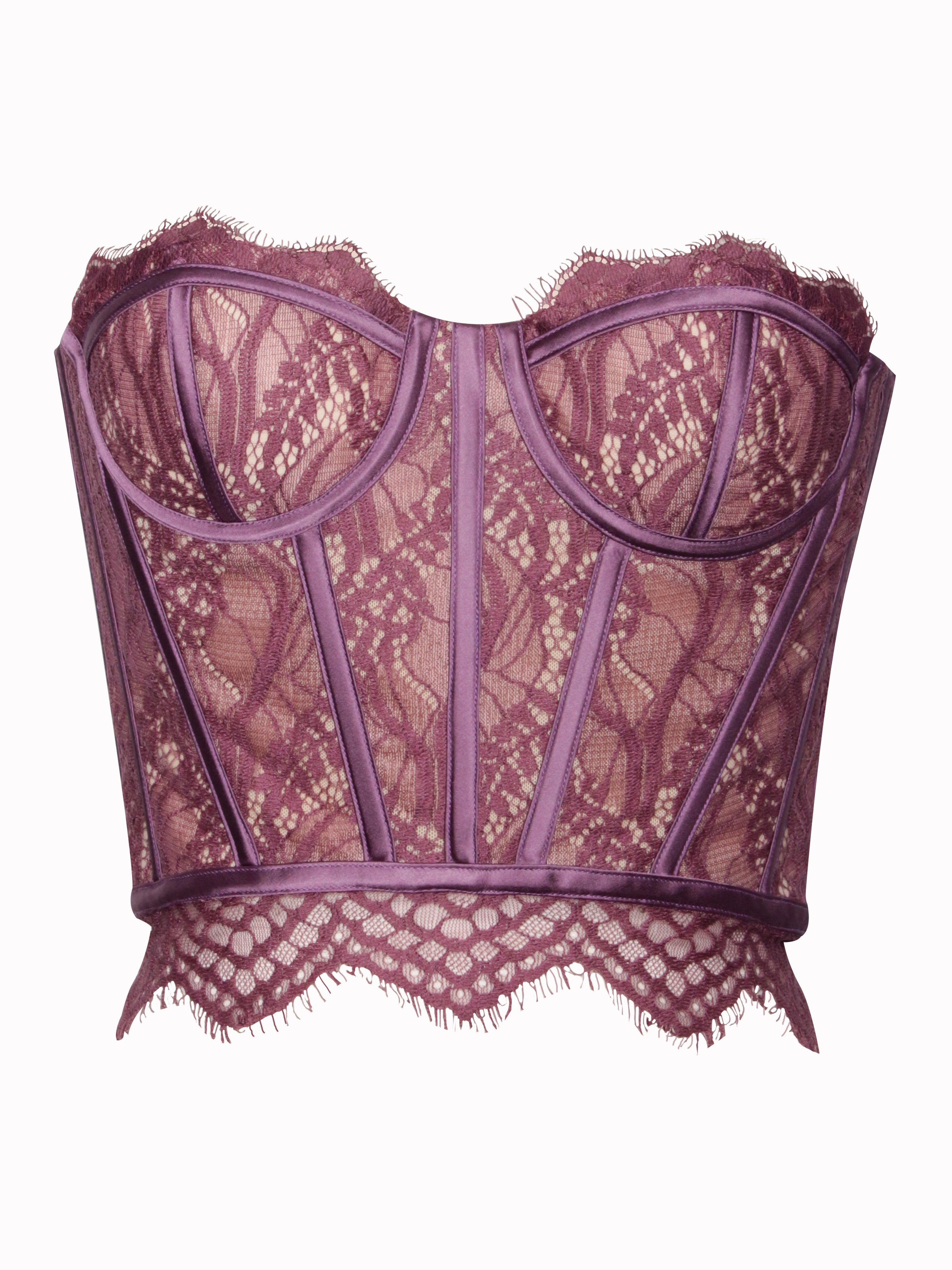 Purple Lace Corset Bustier Top – Amanda Jean NYC