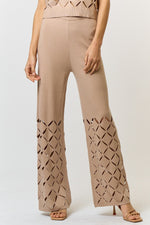 CUT OUT DETAIL SWEATER PANTS NUDE