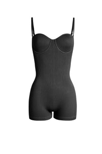 RIBBED REMOVABLE STRAP ROMPER